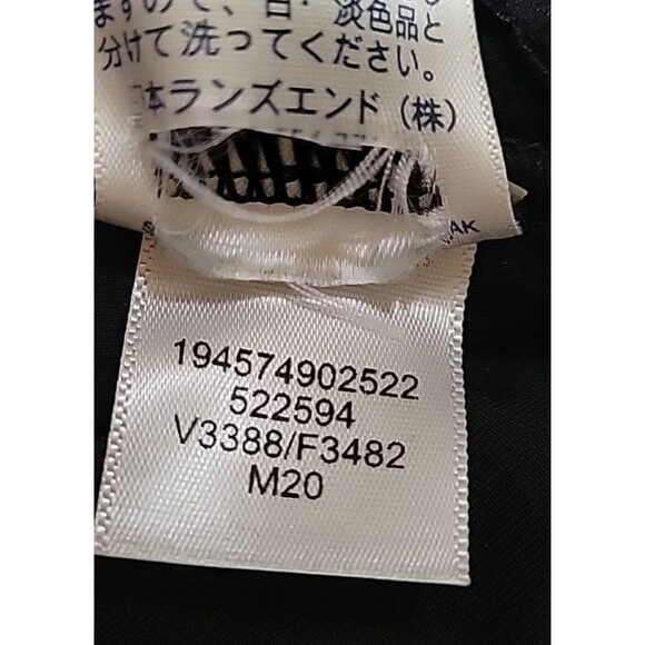 Swim Top Black 16 D Wrap Front (L) Underwire Womens  Lands End S919 - Picture 4 of 4